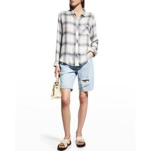 Rails 'Hunter' White Long Sleeve Top / Blouse Size M